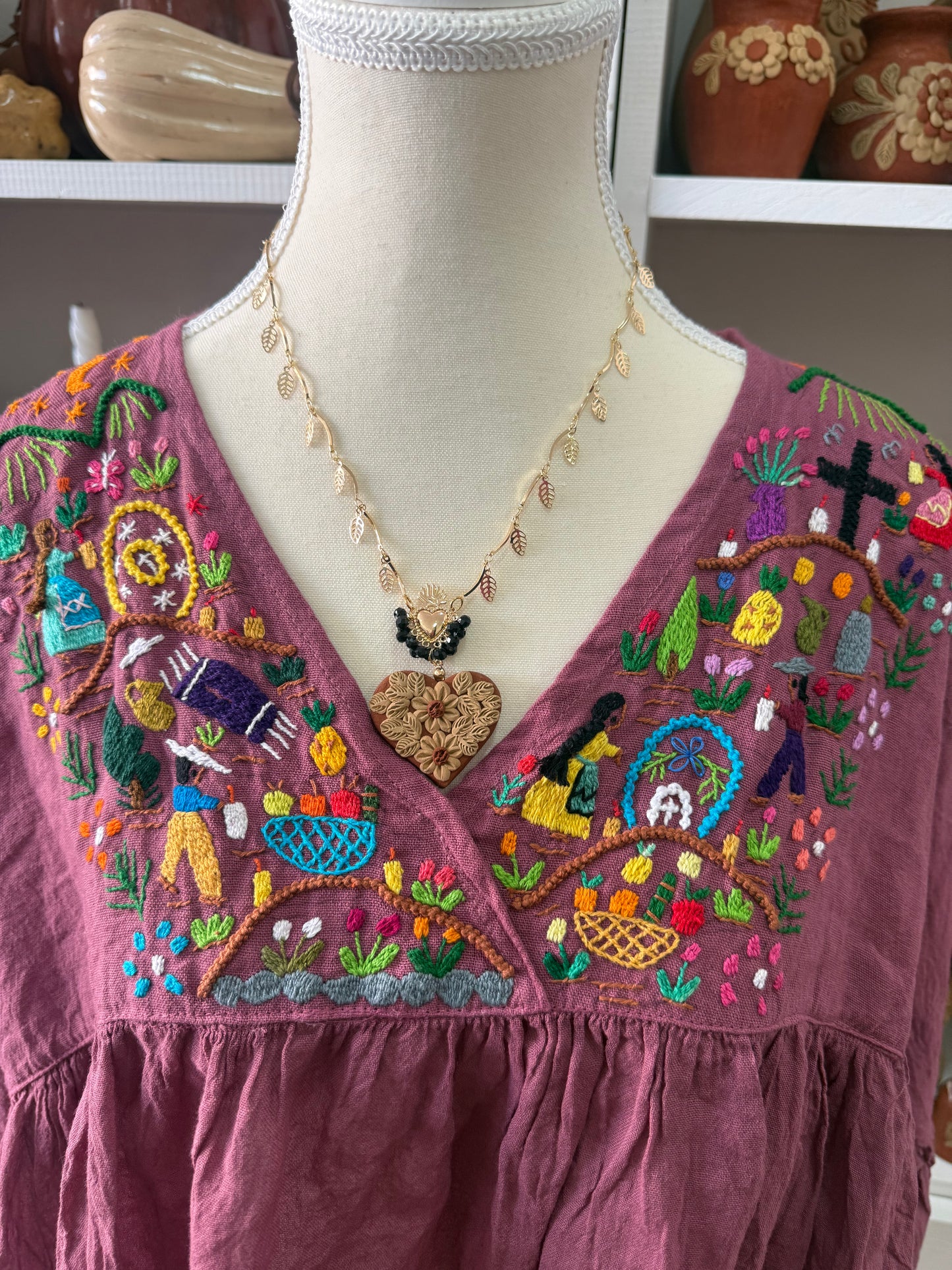 Blusa Unitalla rosa Tzintzuntzan mujer