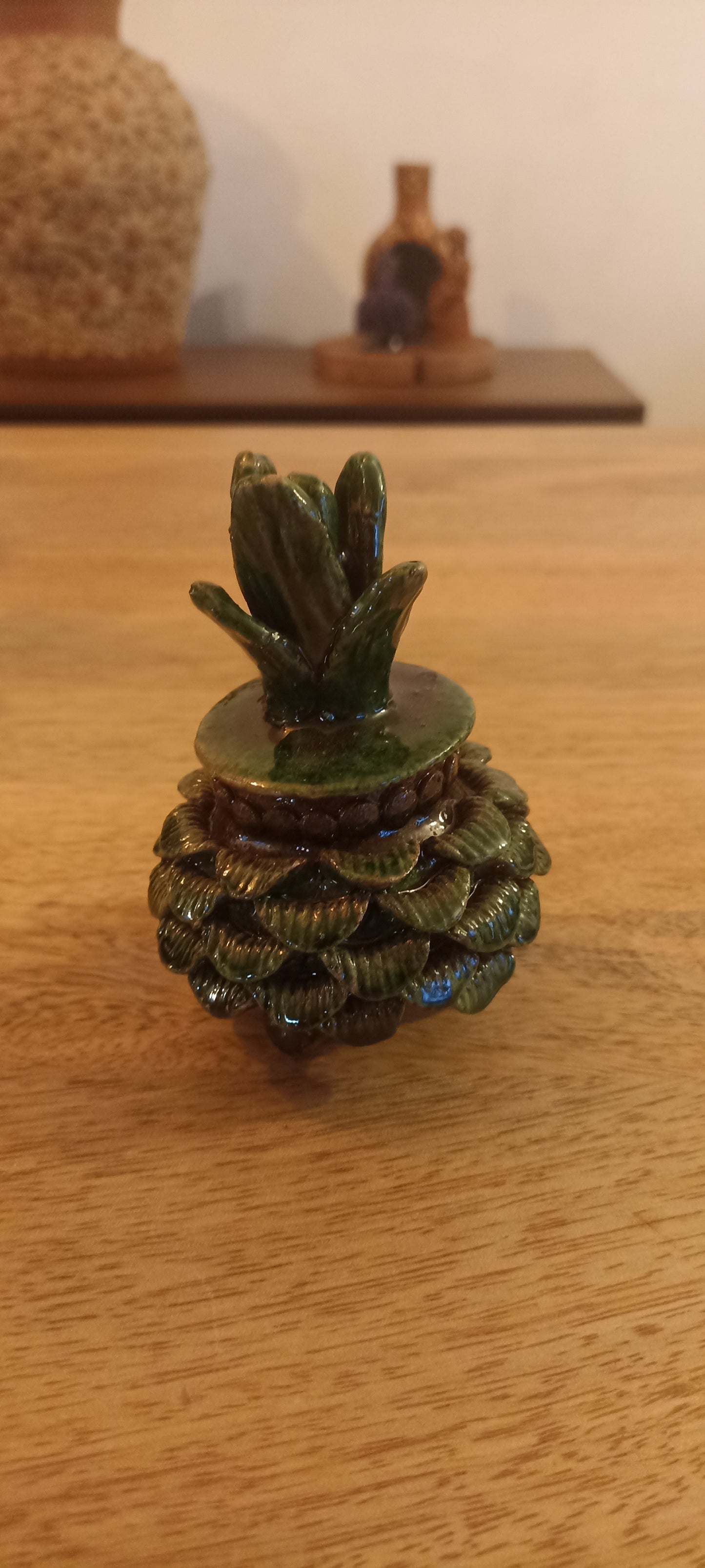 Mini piña vidriada 12 cms