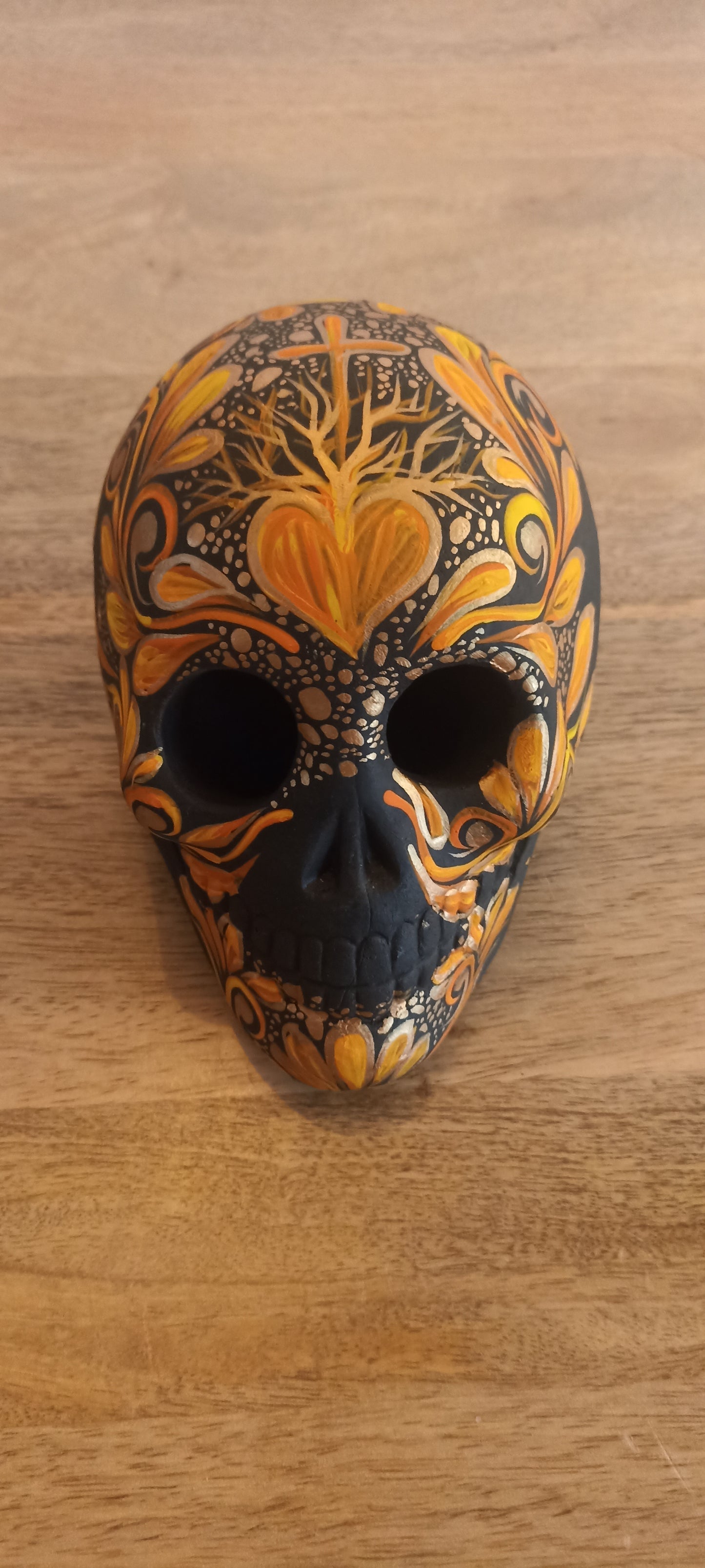 Cráneo de calavera corazón colección día de muertos