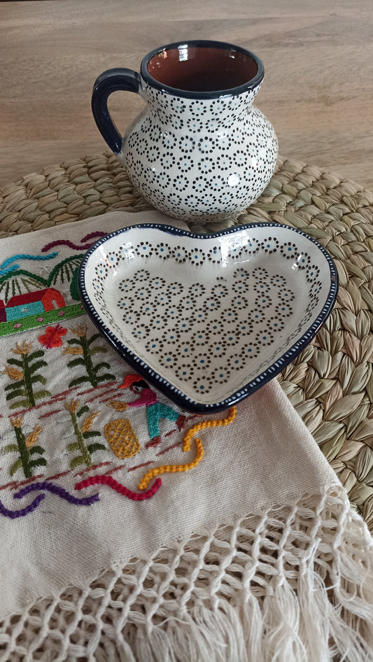 Set de taza y plato de corazón Capula Valentín