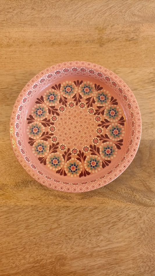 Plato botanero 22 cms rosa primavera