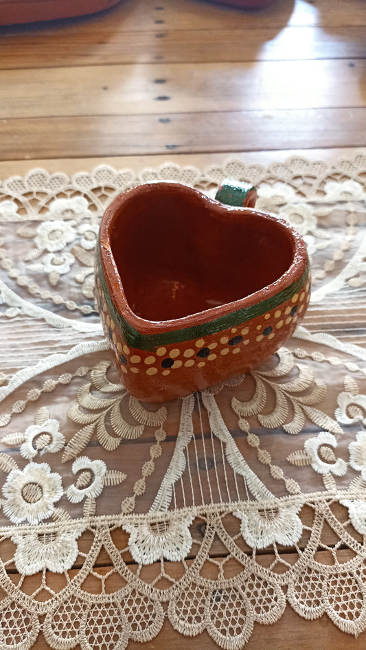 Taza de corazón natural