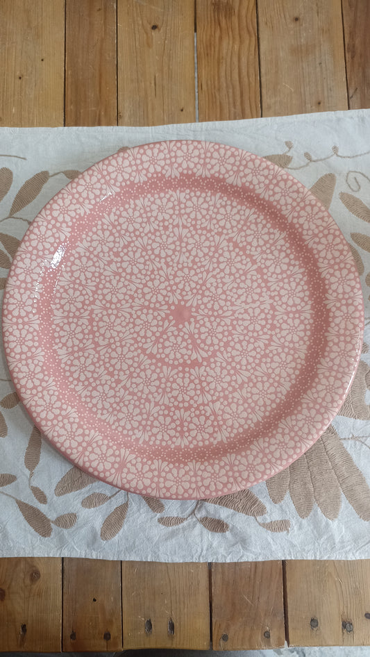 Plato Panero rosa Capula Valentín 32 cms