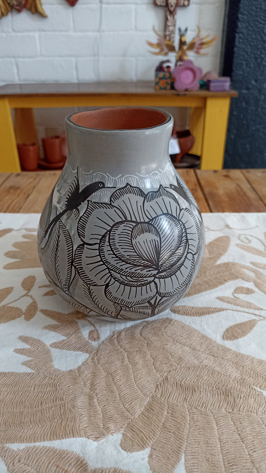 Jarron de Huancito gris 17 cms de altura