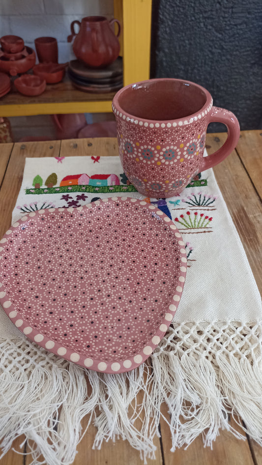 Set de taza jarrito y plato Capula Valentín