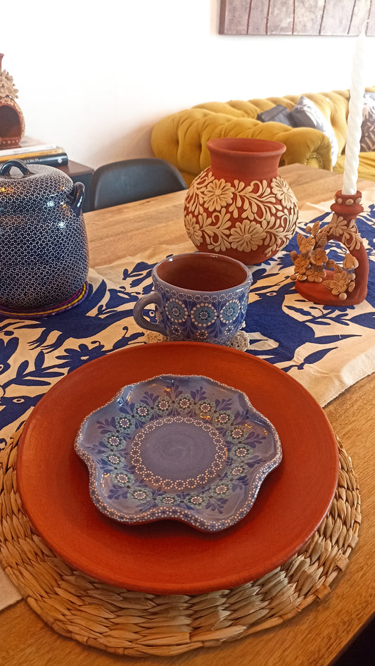 Plato estilo comal 26 cms barro rojo