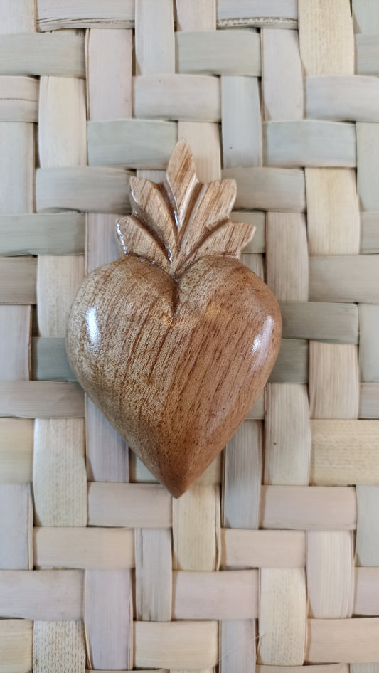 Corazón de madera chico modelo 5