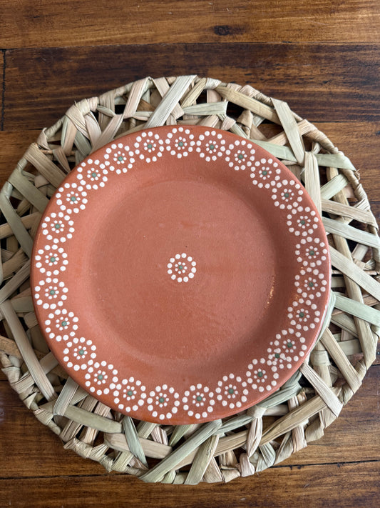 Juego de 2 platos de 24 cms de Capula natural tierra