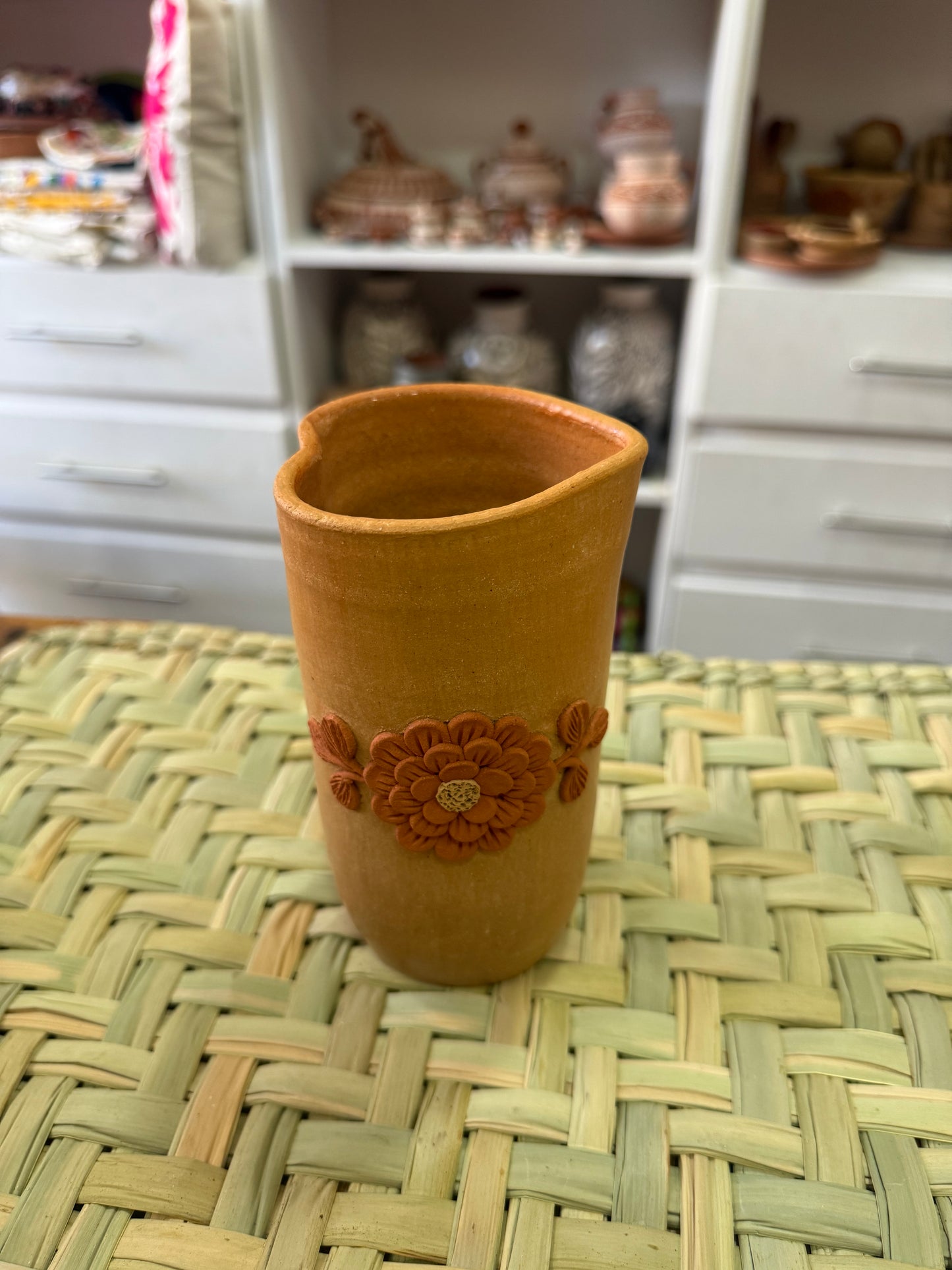 Vaso de corazón natural Atzompa