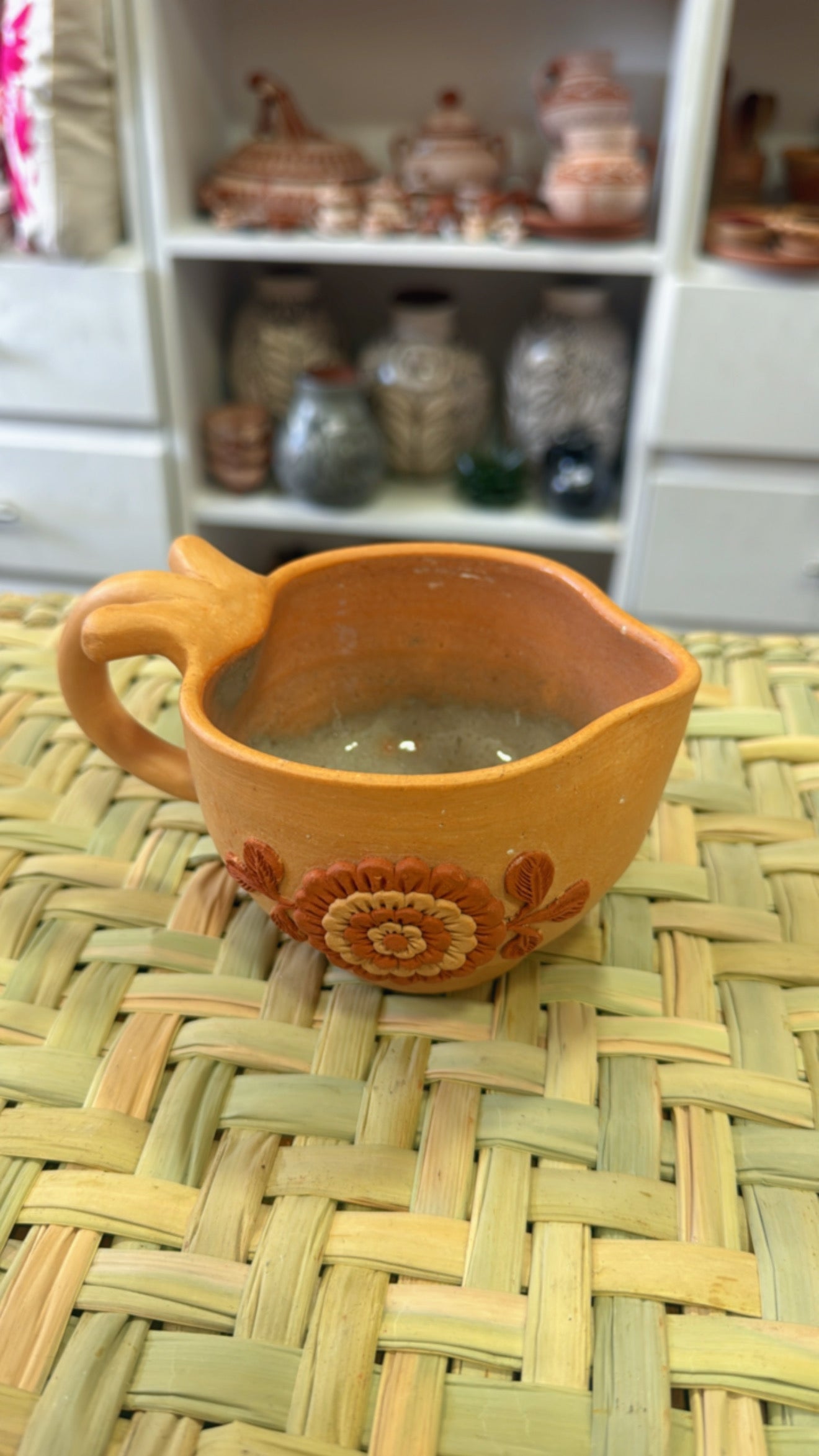 Taza de corazón natural Atzompa