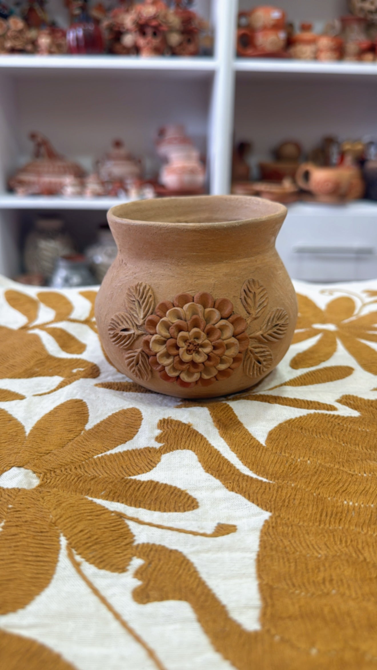 Jarron Atzompa natural 10 cms