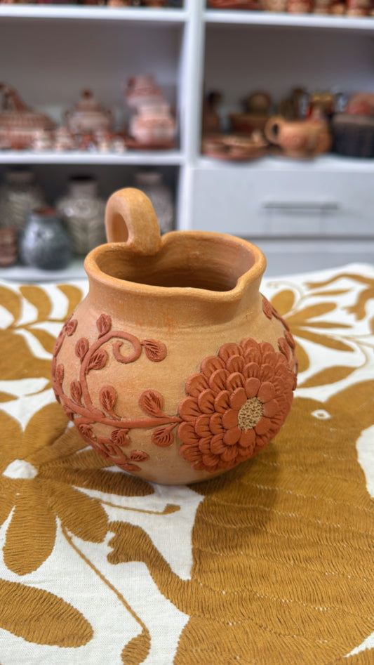 Tazota de corazón bordado Atzompa mod 2