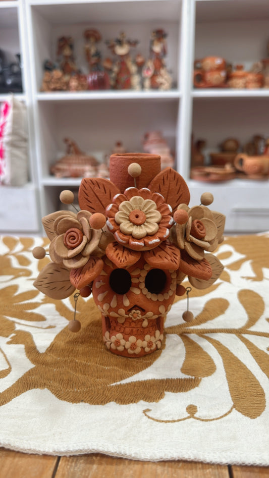 Portavela de cráneo Atzompa modelo 1