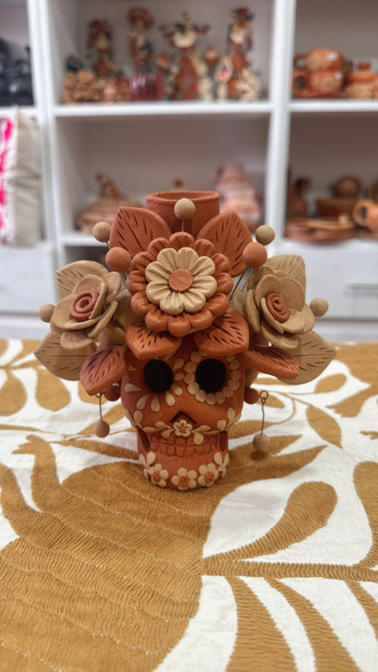 Portavela de cráneo Atzompa modelo 3