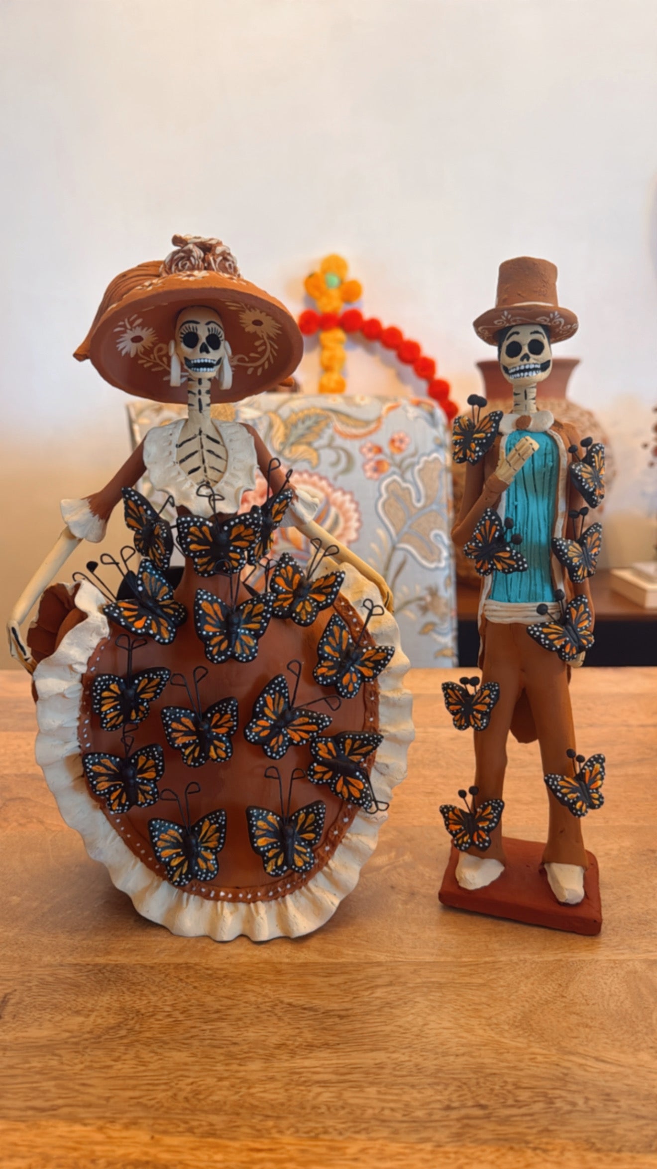 Catrín camisa azul noche de ánimas