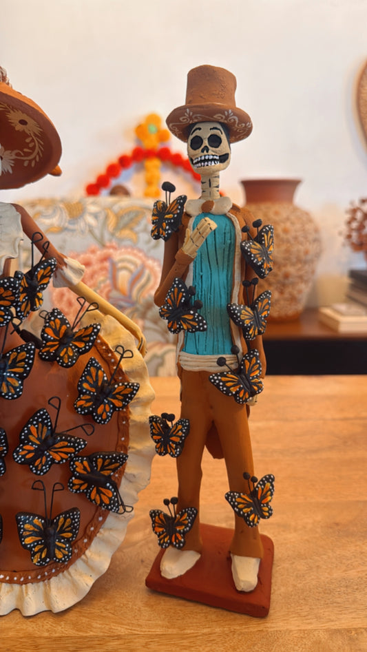 Catrín camisa azul noche de ánimas