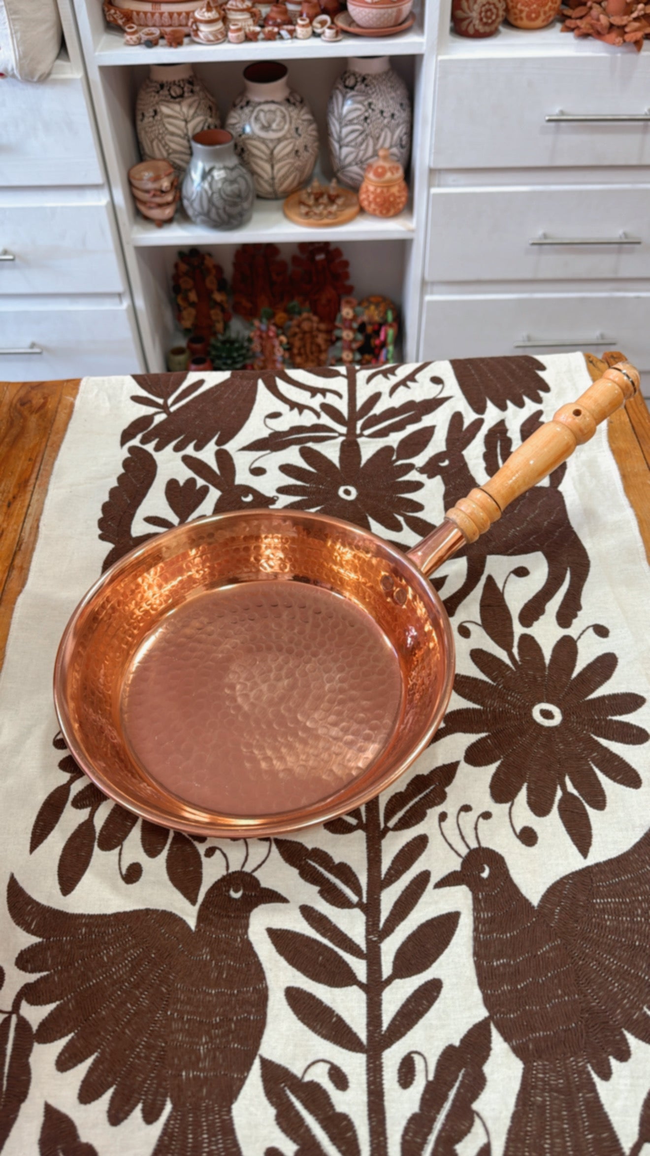 Sartén de cobre de cobre de 25 cms de diámetro