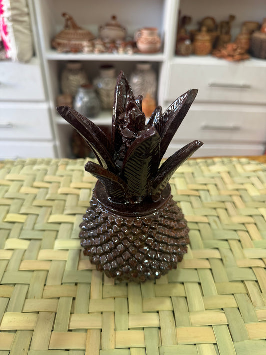 Piña vidriada café mediana San José de Gracia