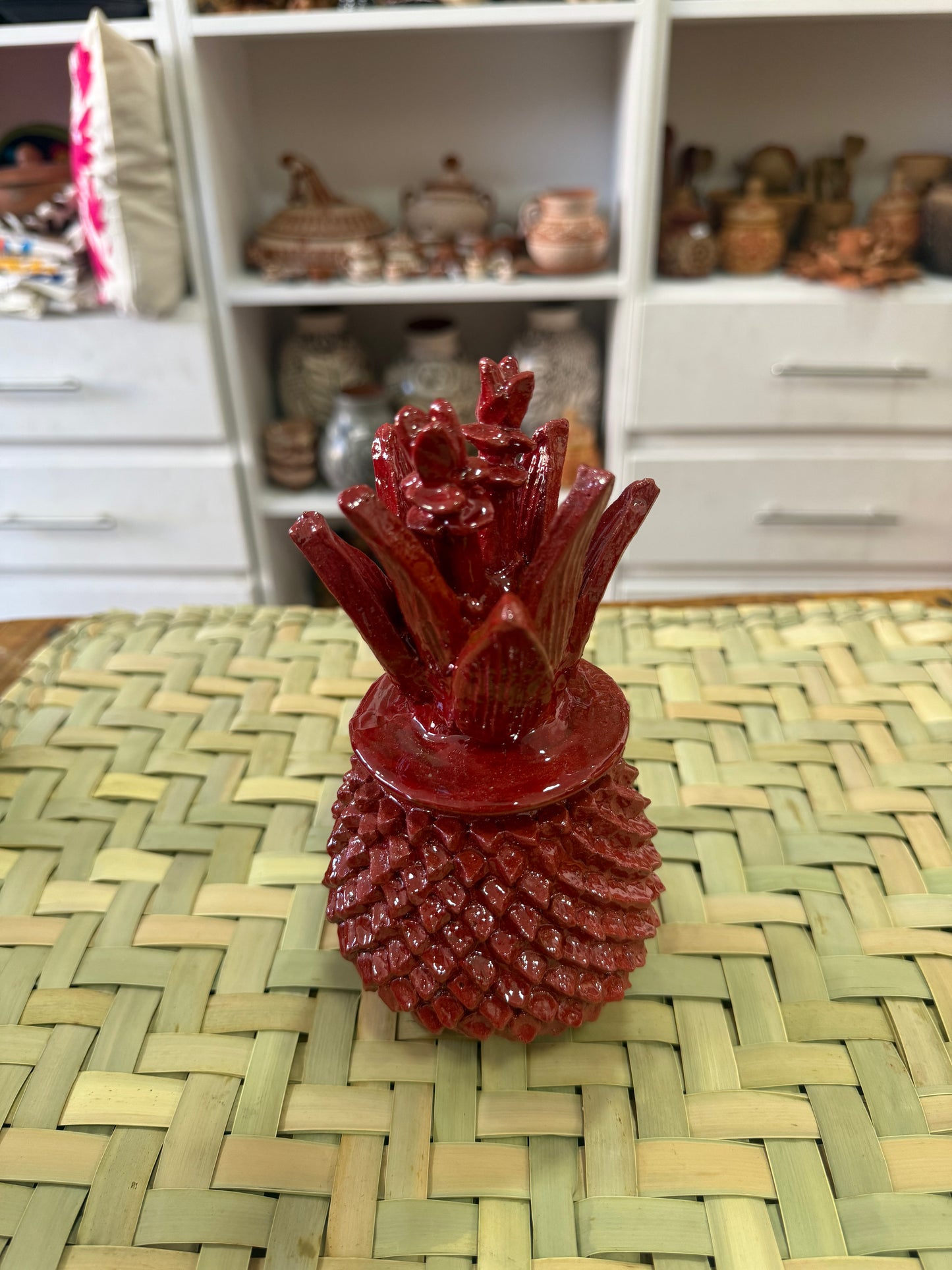 Piña vidriada chica roja San José de Gracia