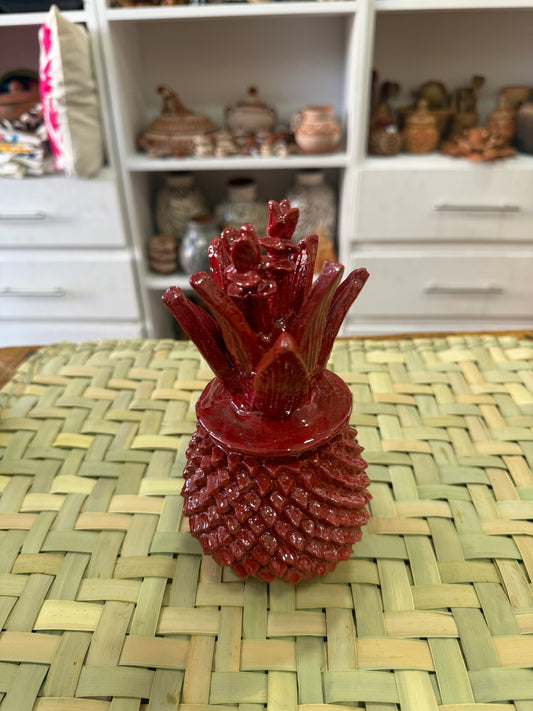 Piña vidriada chica roja San José de Gracia