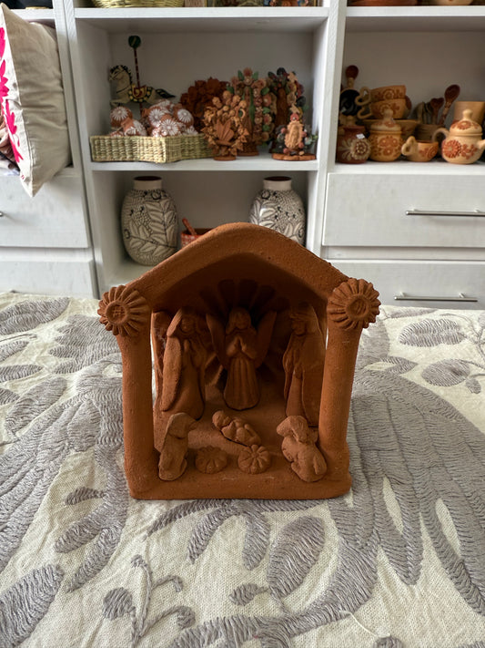 Nacimiento estilo casita Metepec navidad