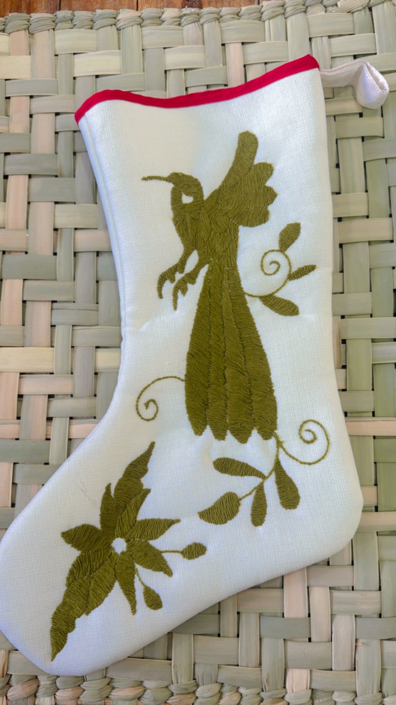 Botita otomi verde navidad