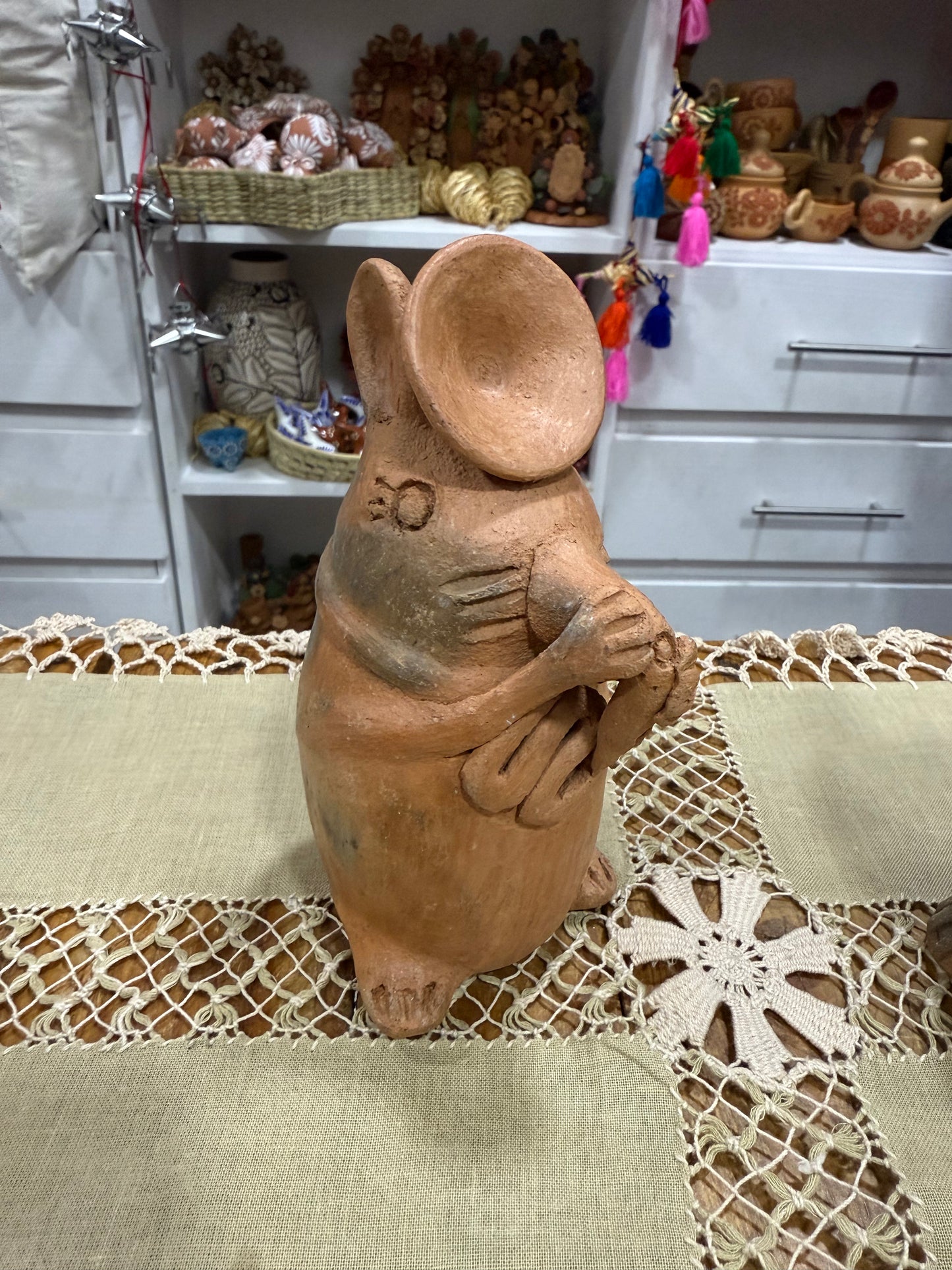 Conejito trombon de barro de mixe