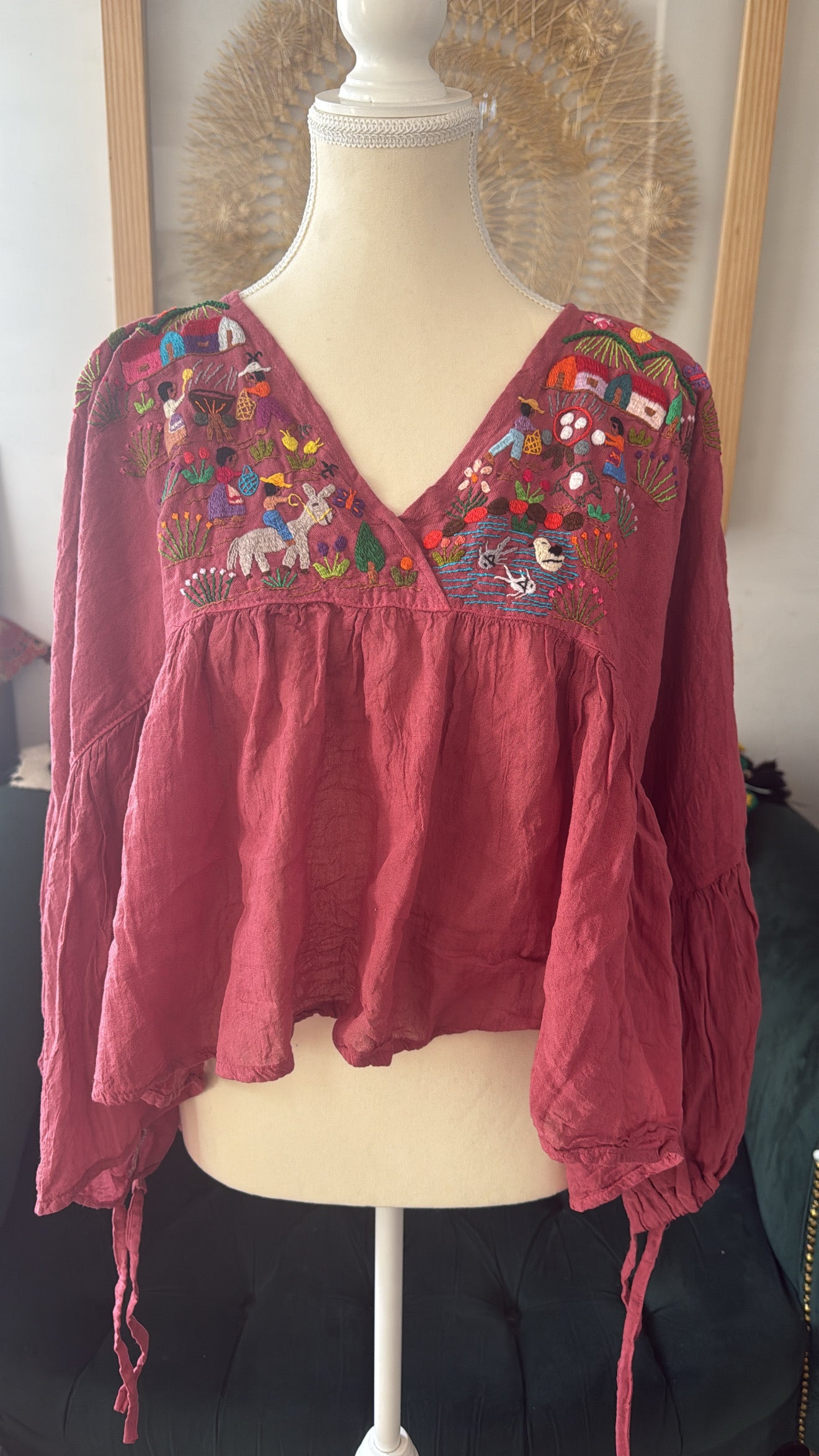 Blusa Unitalla de historias del campo rosa Tzintzuntzan mujer