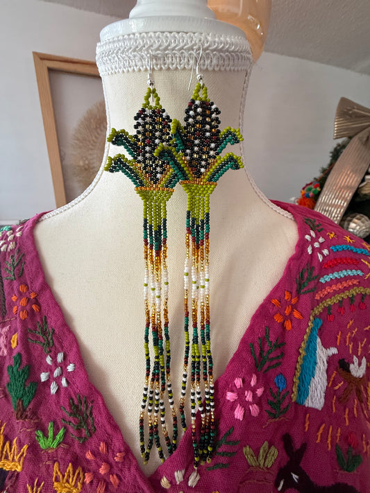 Aretes de chaquira de maíz modelo 2 joyería