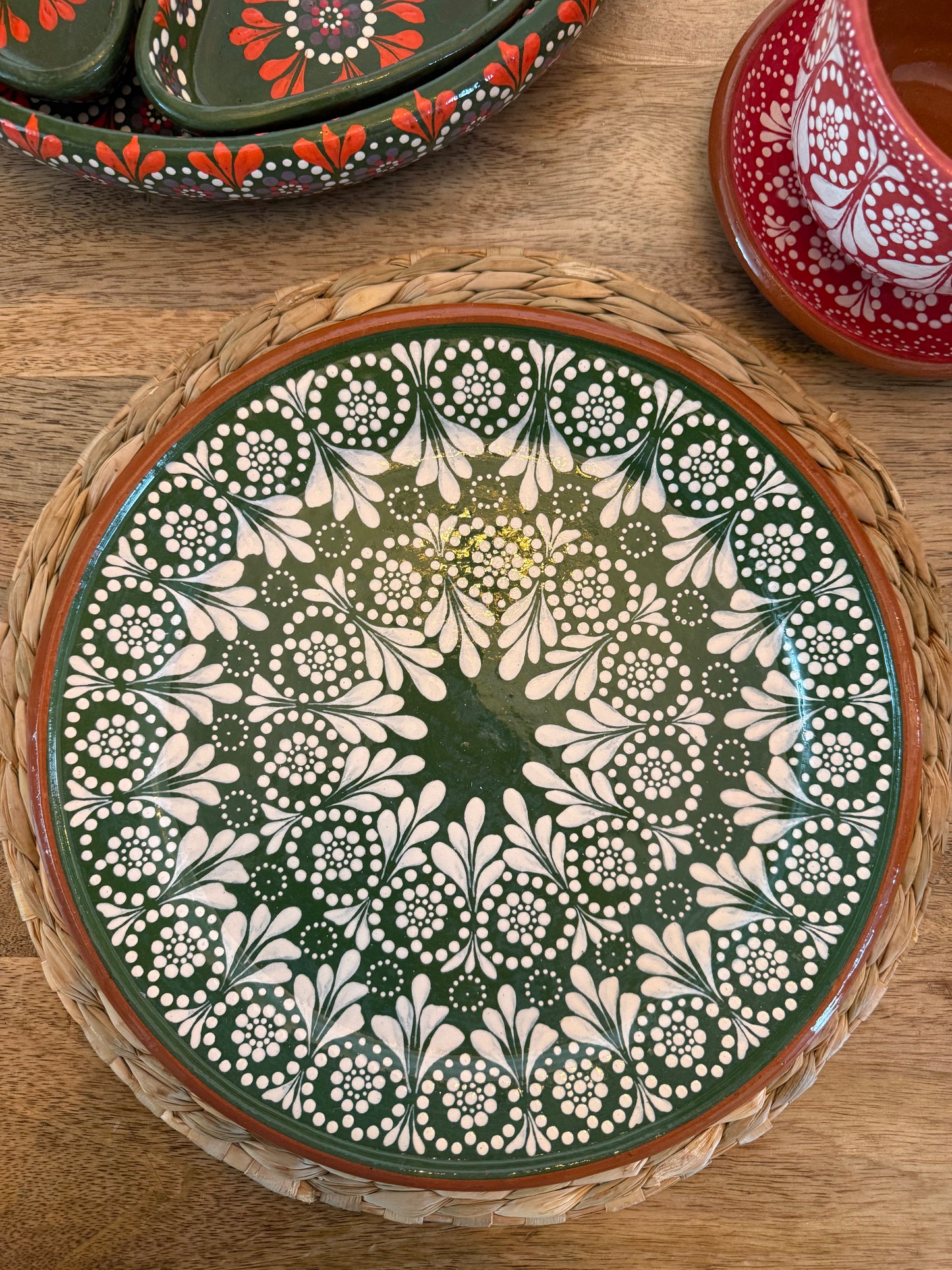 Plato de 26 cms verde navidad