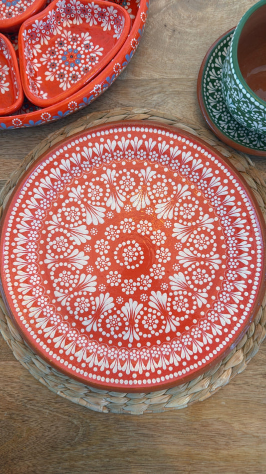 Plato de 26 cms rojo Capula Valentín