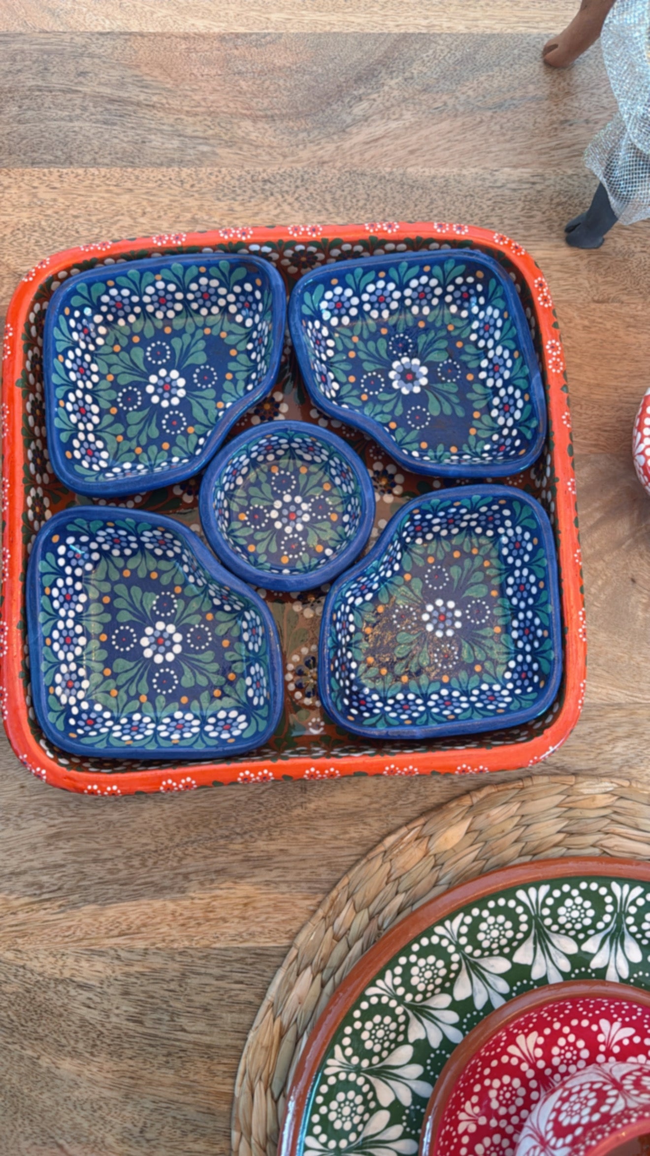 Botanero azul Capula Navidad