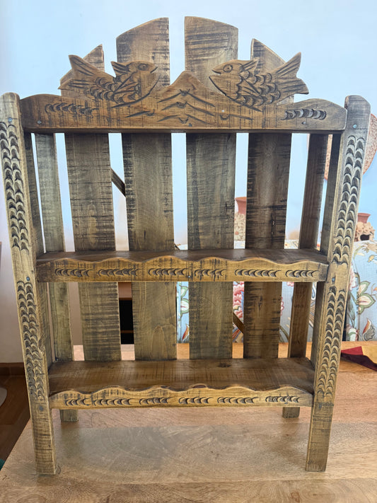 Trastero madera natural grande peces