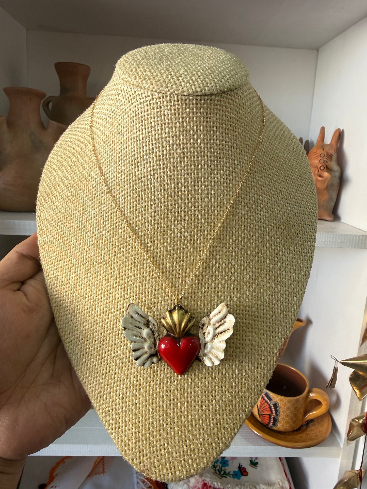Collar de Corazón de latón joyería