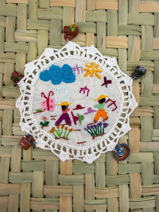 Portavaso blanco vender sombrero Tzintzunzan