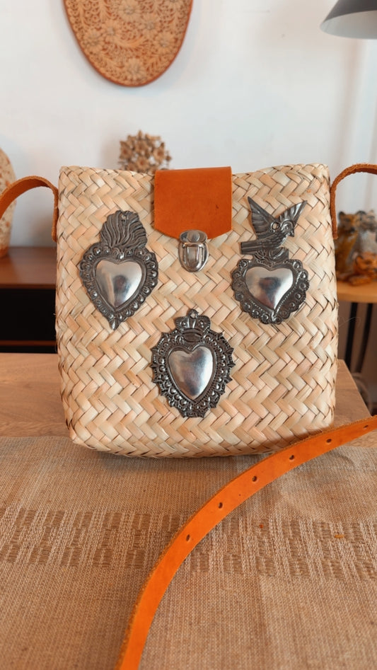 Crossbody de palma asa piel