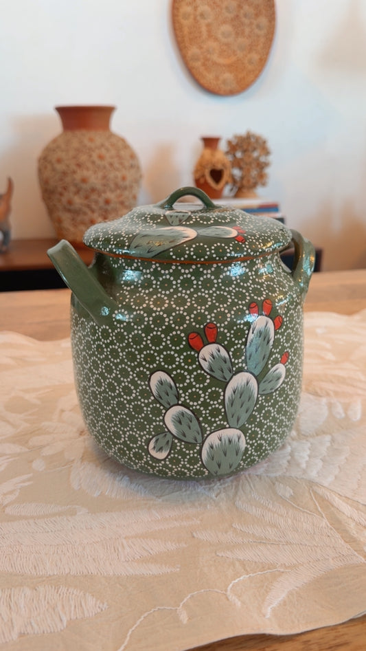 Olla Frijolera de nopal México