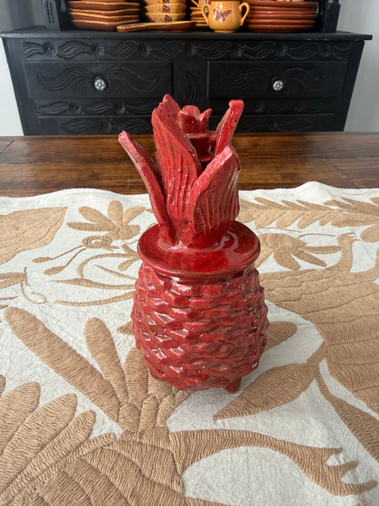 Piña vidriada roja mini San José de Gracia