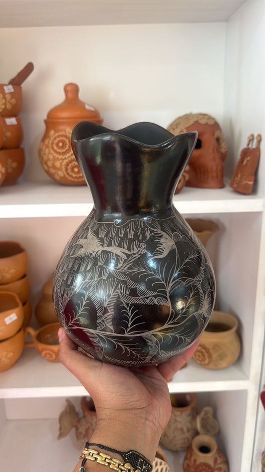 Jarrón Huancito 24 cms negro