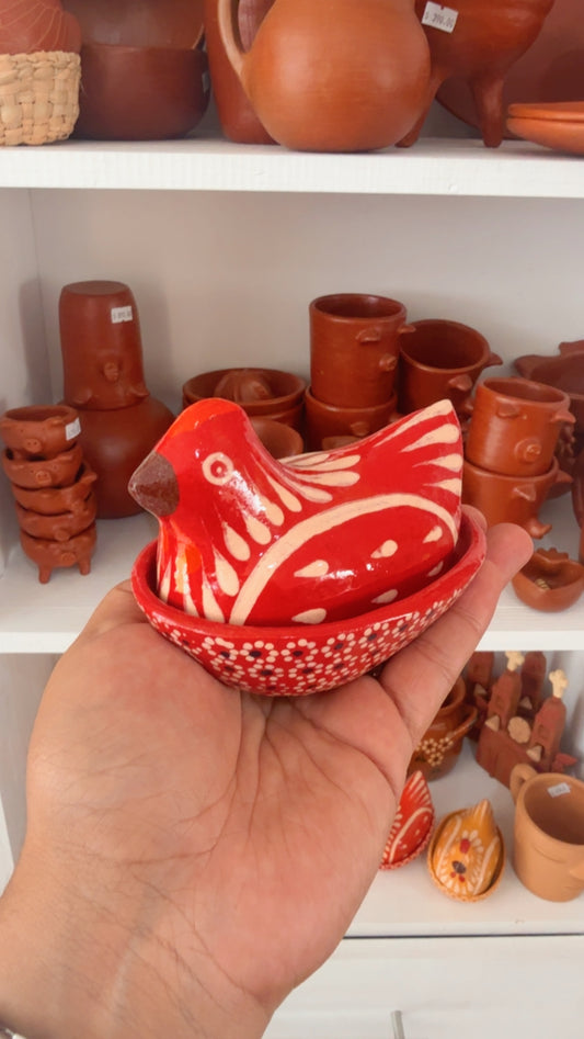 Gallina chiquita roja mantequillera primavera