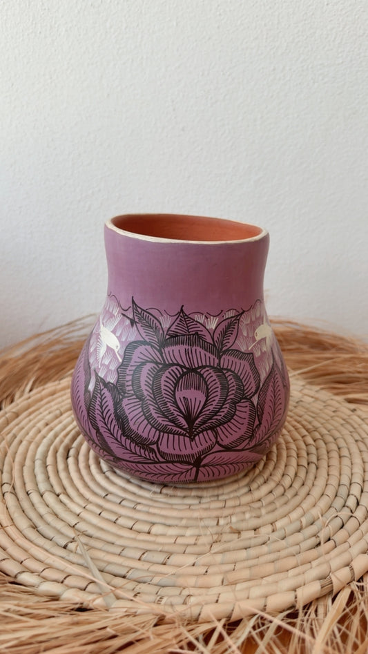 Jarrón Huancito lila 20 cms