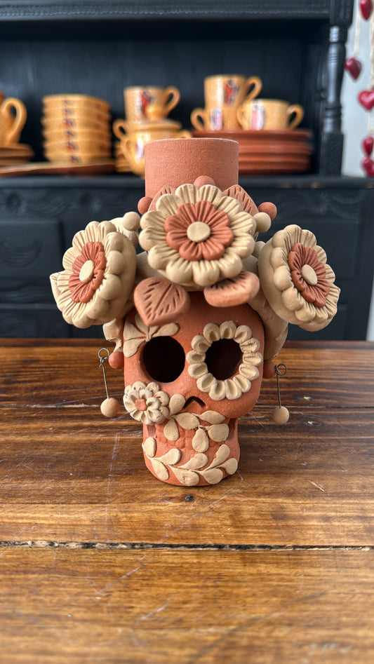 Portavela de cráneo Atzompa modelo 1