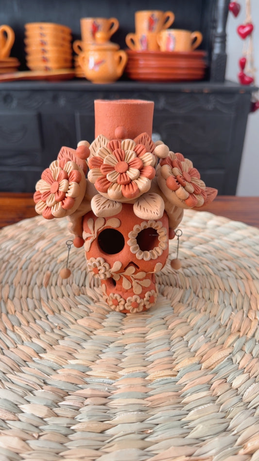 Portavela de cráneo Atzompa modelo 2