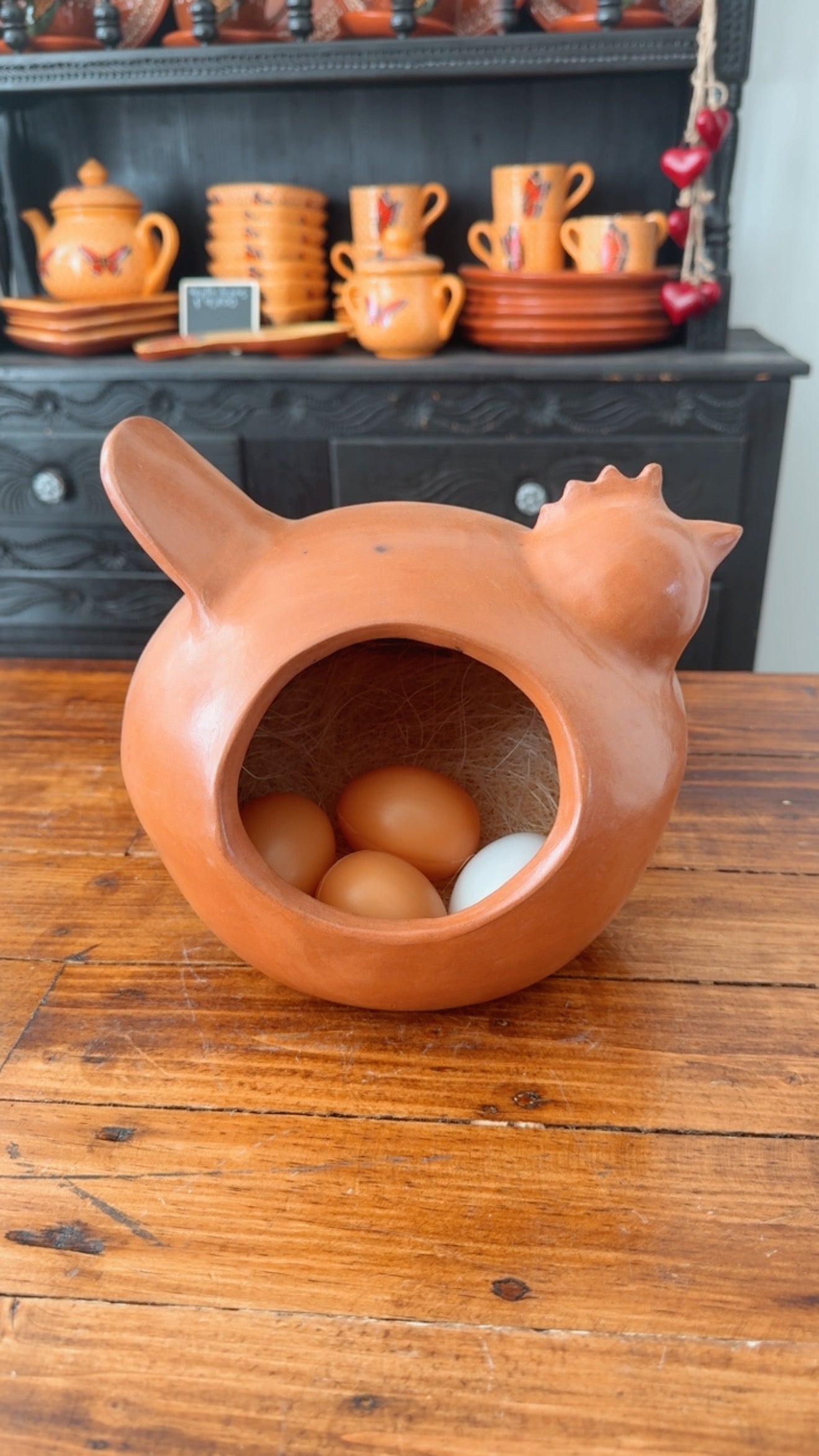 Gallina huevera de barro Zinapecuaro