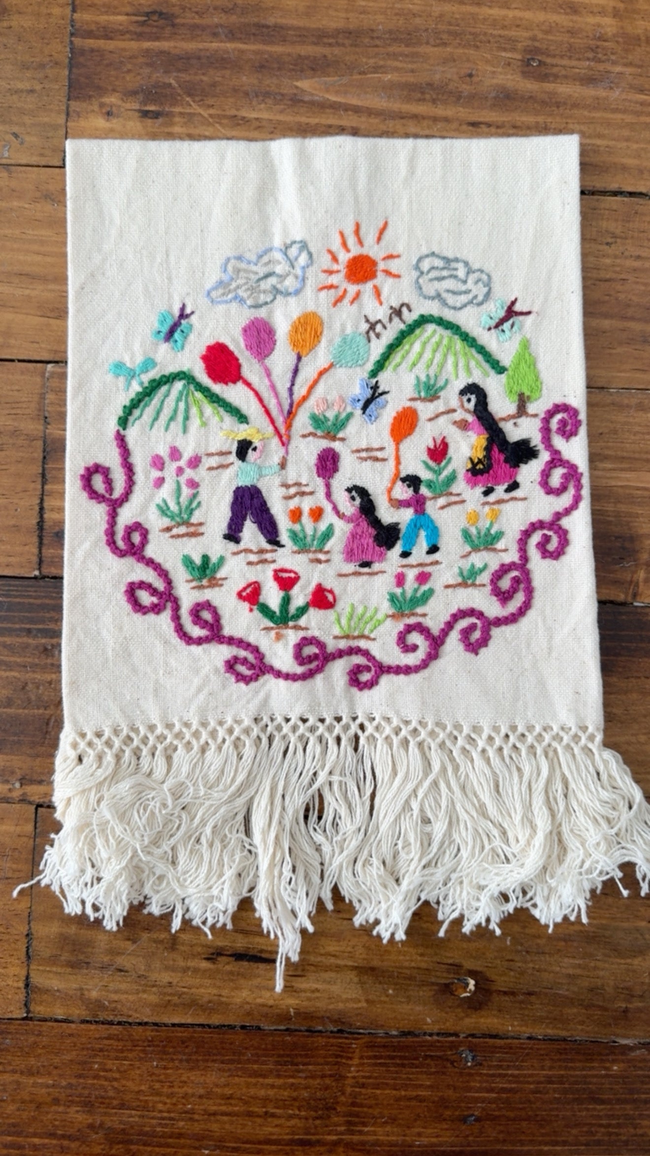 Servilleta vendedor de globos Tzintzuntzan