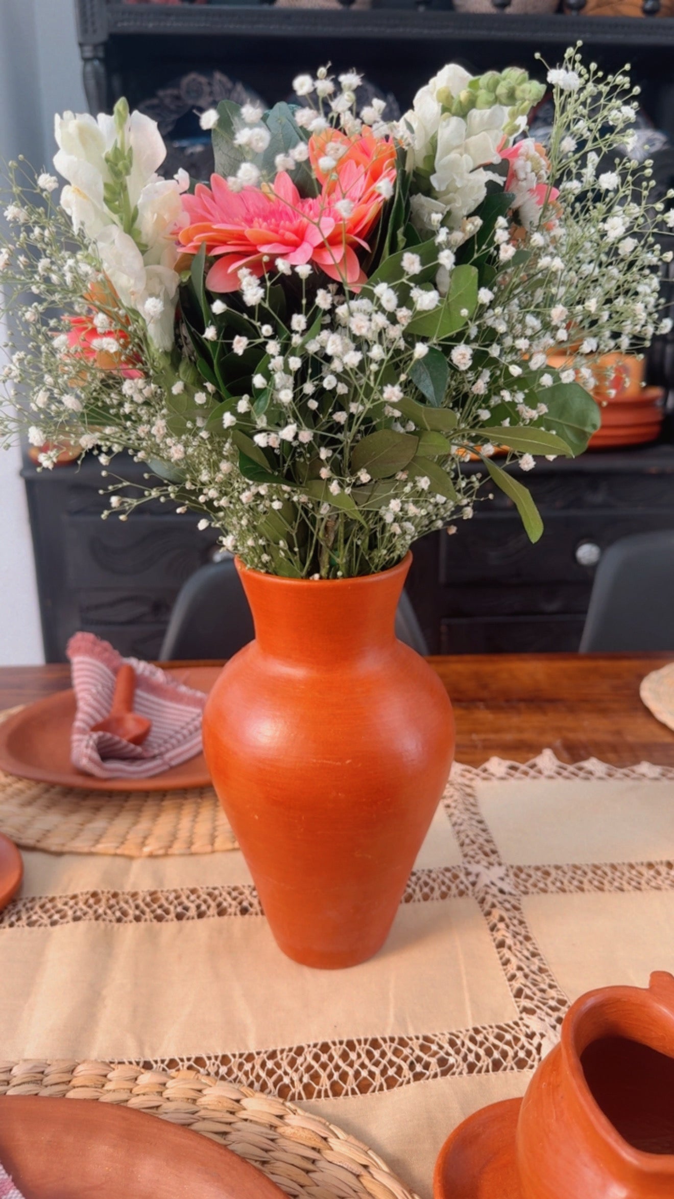 Florero barro rojo