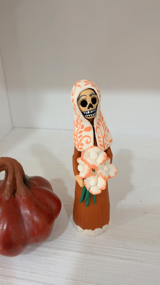 Catrina miniatura velo noche de ánimas