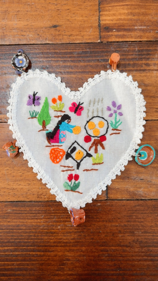 Portavaso negro corazón hacer tortillas 2 Tzintzunzan