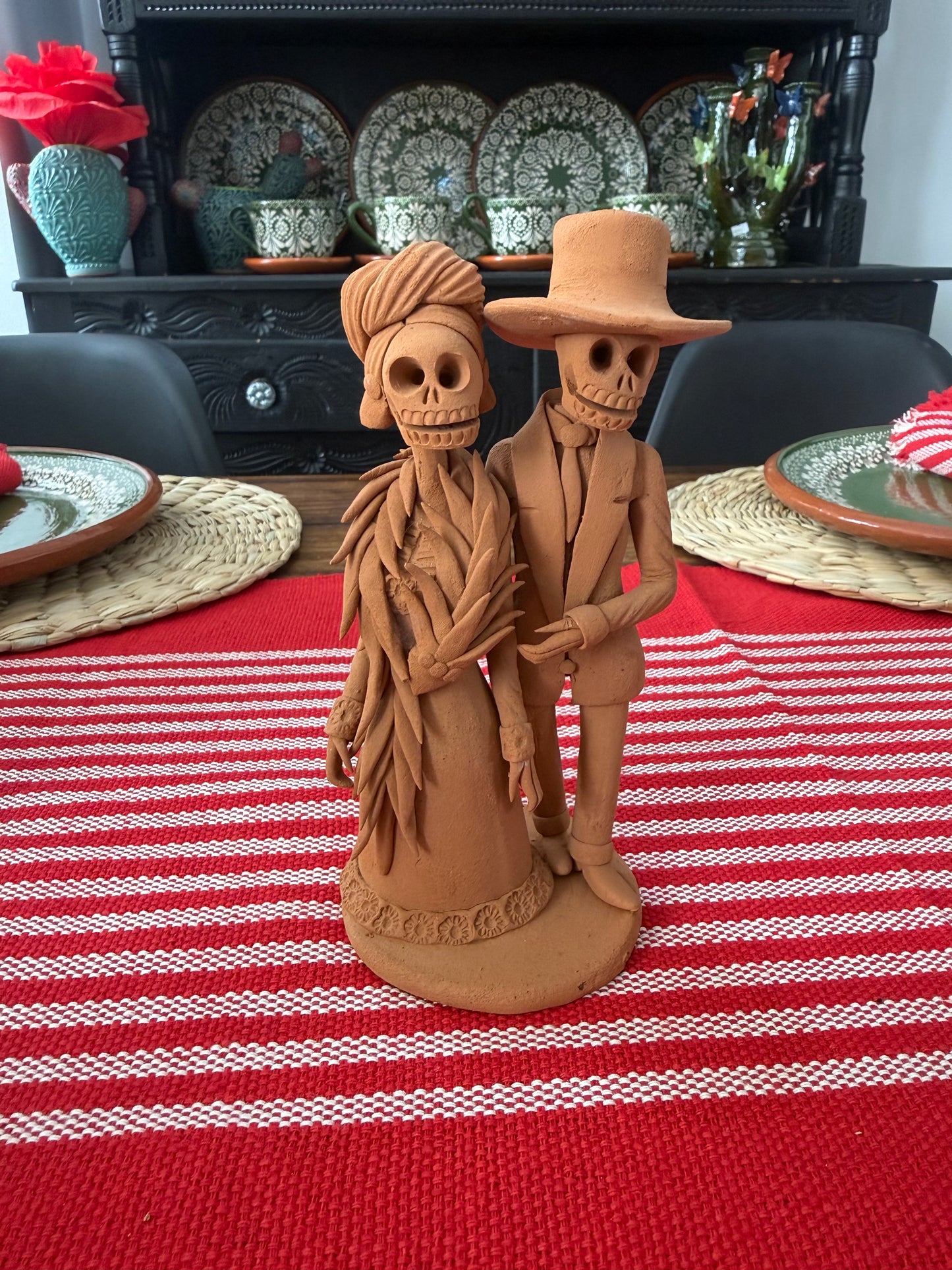 Pareja de catrines Diego y Frida de gala colección noche de ánimas amor eterno