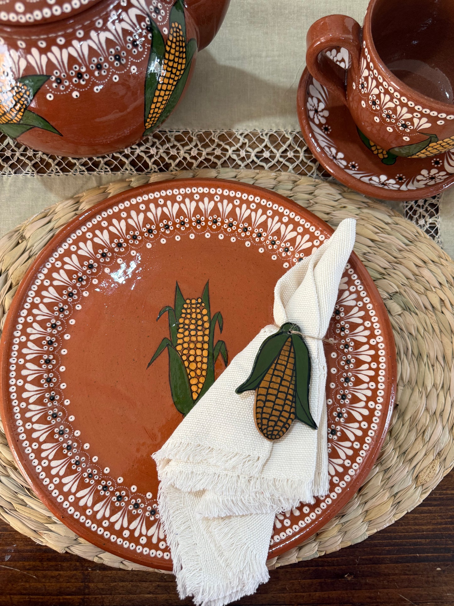 Par de maíz para servilleta México
